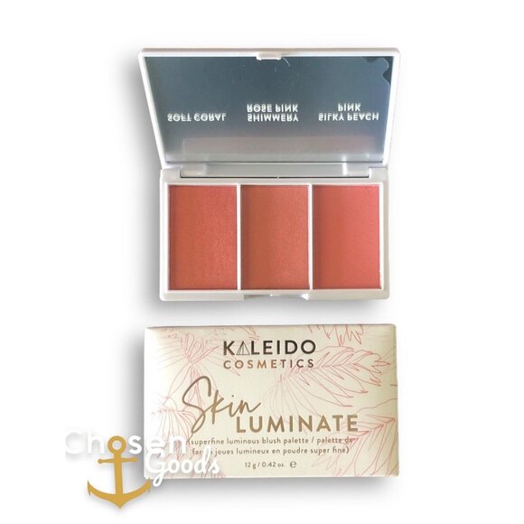 Kaleido Cosmetics Coral Glow Blush Palette Skin Luminate Vegan Full Size RV $54 - Picture 1 of 3